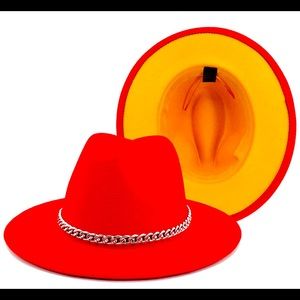 Wide brim Fedora hat.  Unisex. *animal print sold